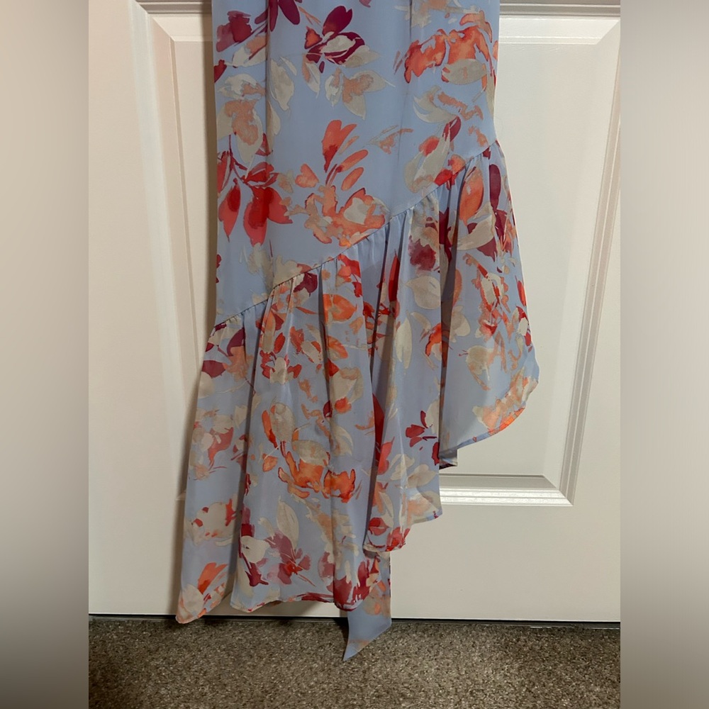 NWT Eliza J Women's V-Neck Floral Ruffle Hem Maxi Dress size 6 - Picture 5 of 9